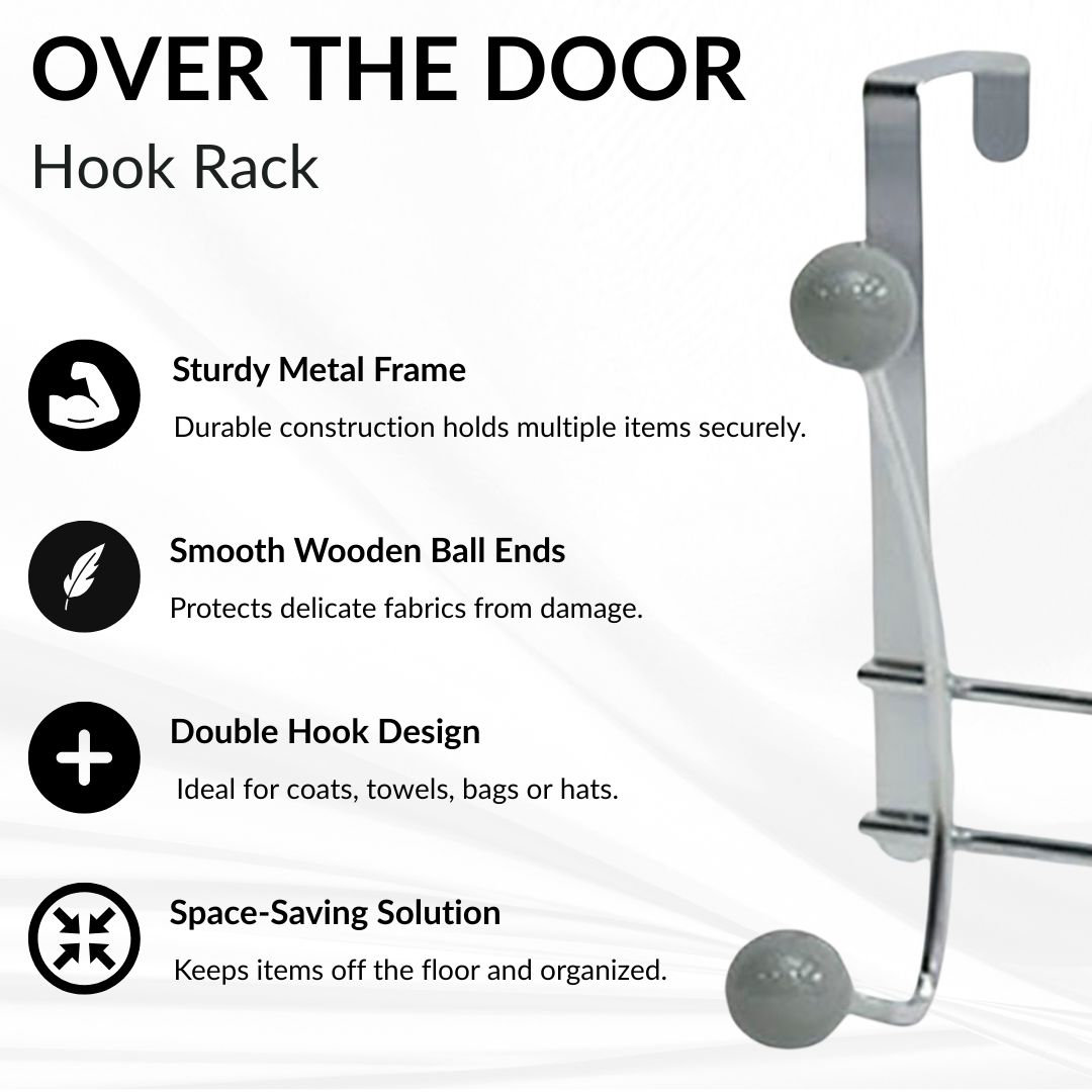 6-Hook Over-the-Door Hook Rack 9604180